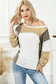 Exposed seam color block patchwork top - long sleeve tops