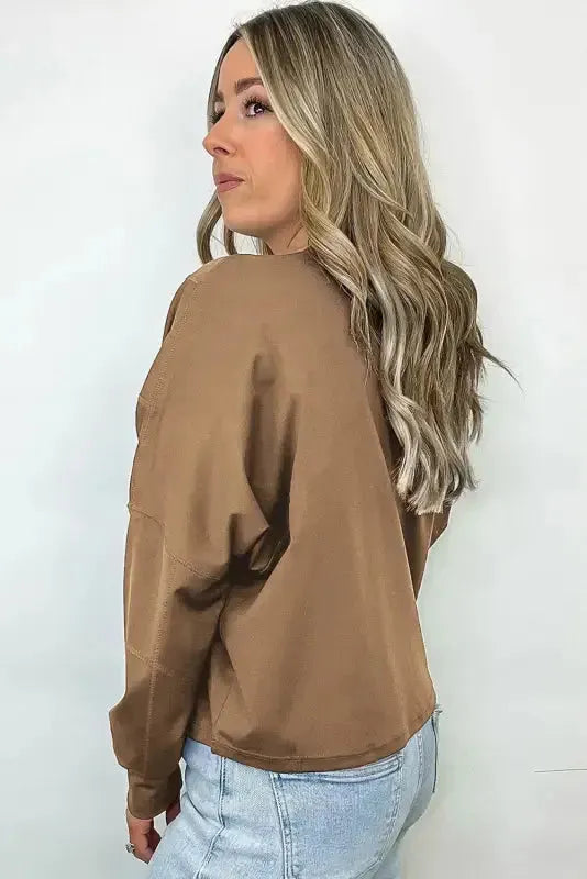 Exposed Seam Pullover Sweatshirt - Fashionfitz