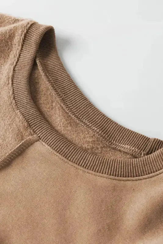Exposed Seam Pullover Sweatshirt - Fashionfitz