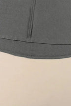 Exposed Seam Waffle Knit Top - Bubble Sleeve - Fashionfitz