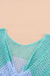 Pink color block eyelet long sleeve twisted back knit top - sweater & cardigans