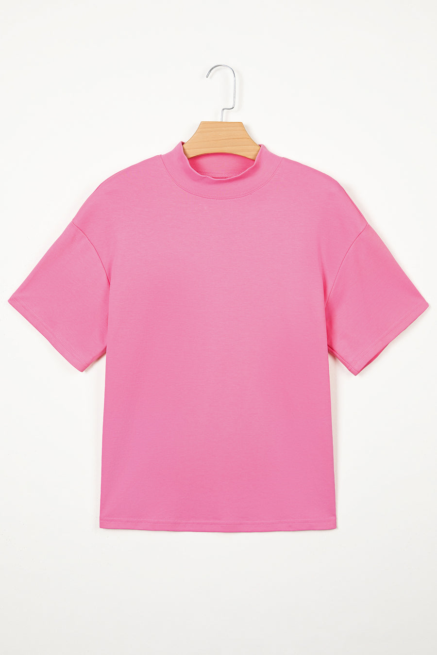 Solid Colour Oversized High Neck Tee Women UK