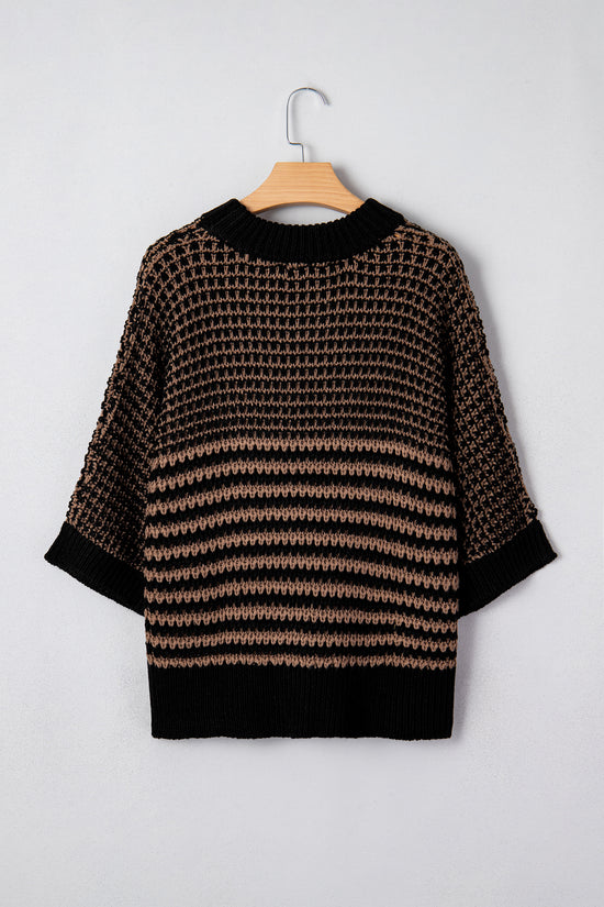 Striped Soft‑Knit Slouchy Jumper