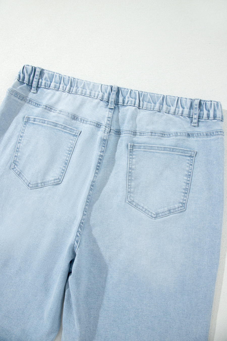 Seam Detail Patch Pocket Raw Cut Shift Plus Size Jeans Women UK