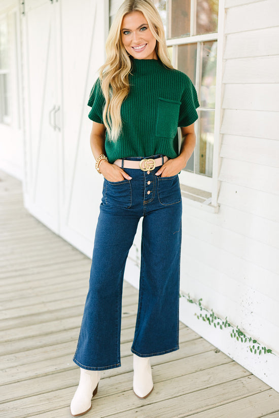 Ribbed Knit Short Sleeve Sweater – Soft & Stylish