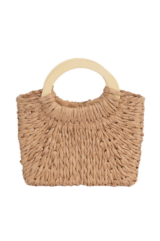 Retro Straw Woven Handle Bag Women UK