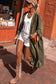 Green Lightweight Duster Cardigan