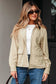 Leather Collar Corduroy Jacket