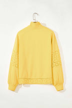 Embroidered Flower Snap Sweatshirt