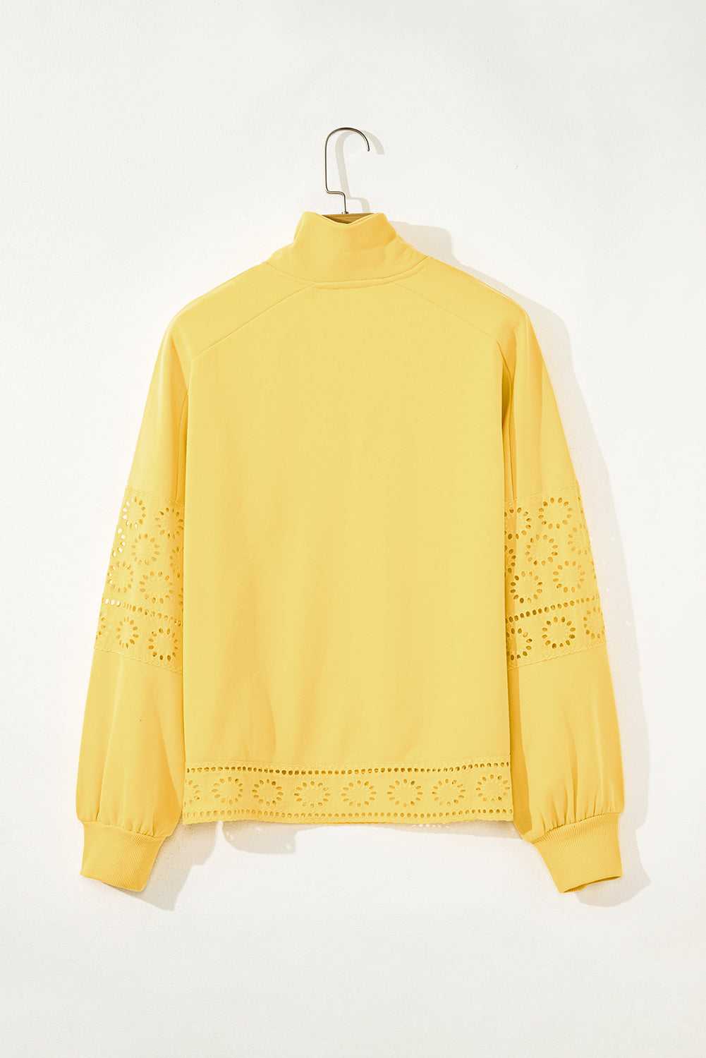 Embroidered Flower Snap Sweatshirt
