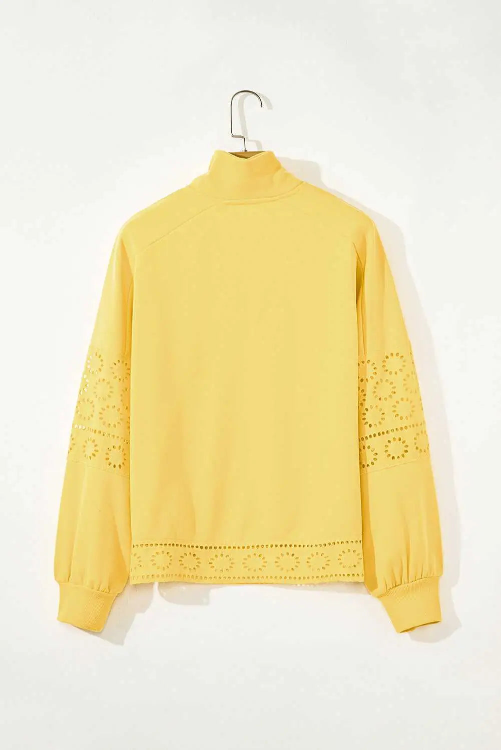 Embroidered flower snap sweatshirt sweatshirts