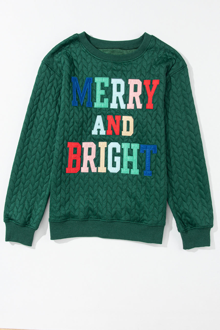 Merry and Bright Cable Knit Sweatshirt Women UK