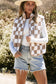 Monochrome Mosaic Sherpa Vest