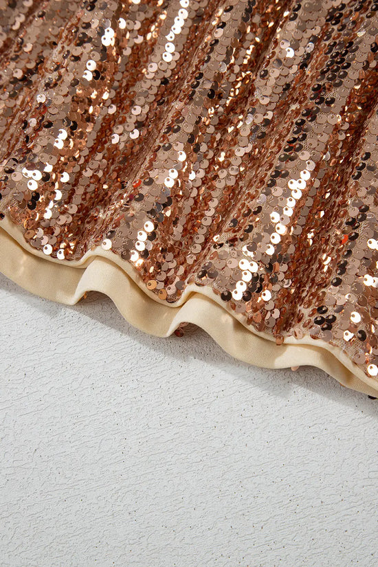 Gold sequin cutout dress – ultimate party outfit | dazzling sequins back