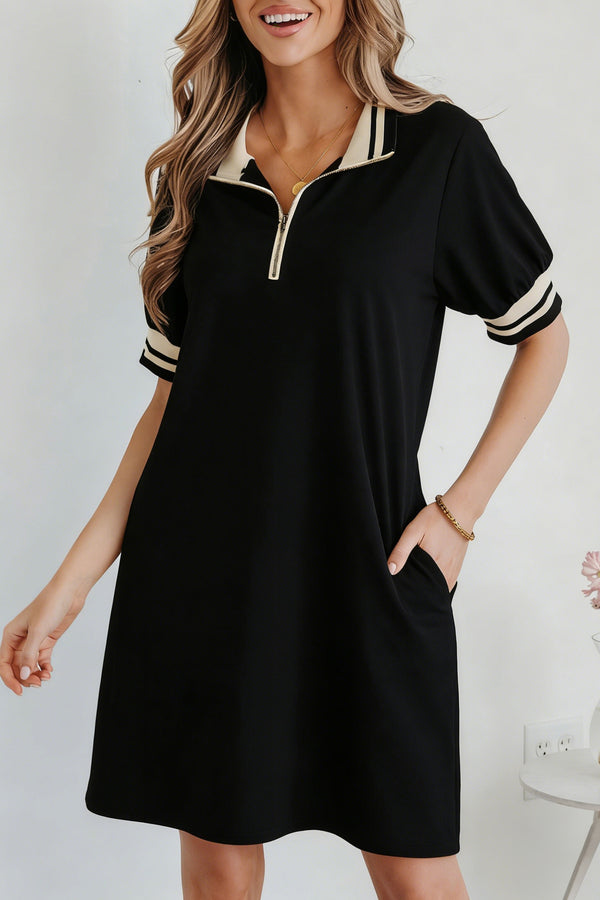 Striped Polo Tee Dress Women UK | Preppy Mini Dress