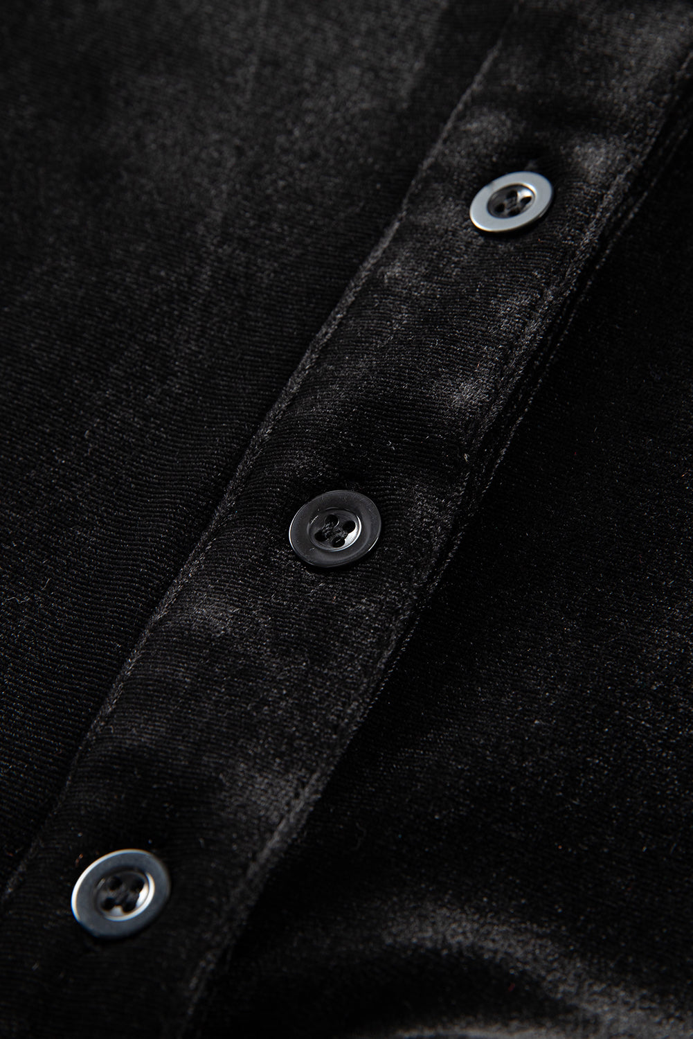 Black Sequin Puff Sleeve Velvet Peplum Shirt