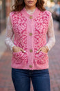 Leopard print knit sleeveless sweater vest women UK | Fashionfitz