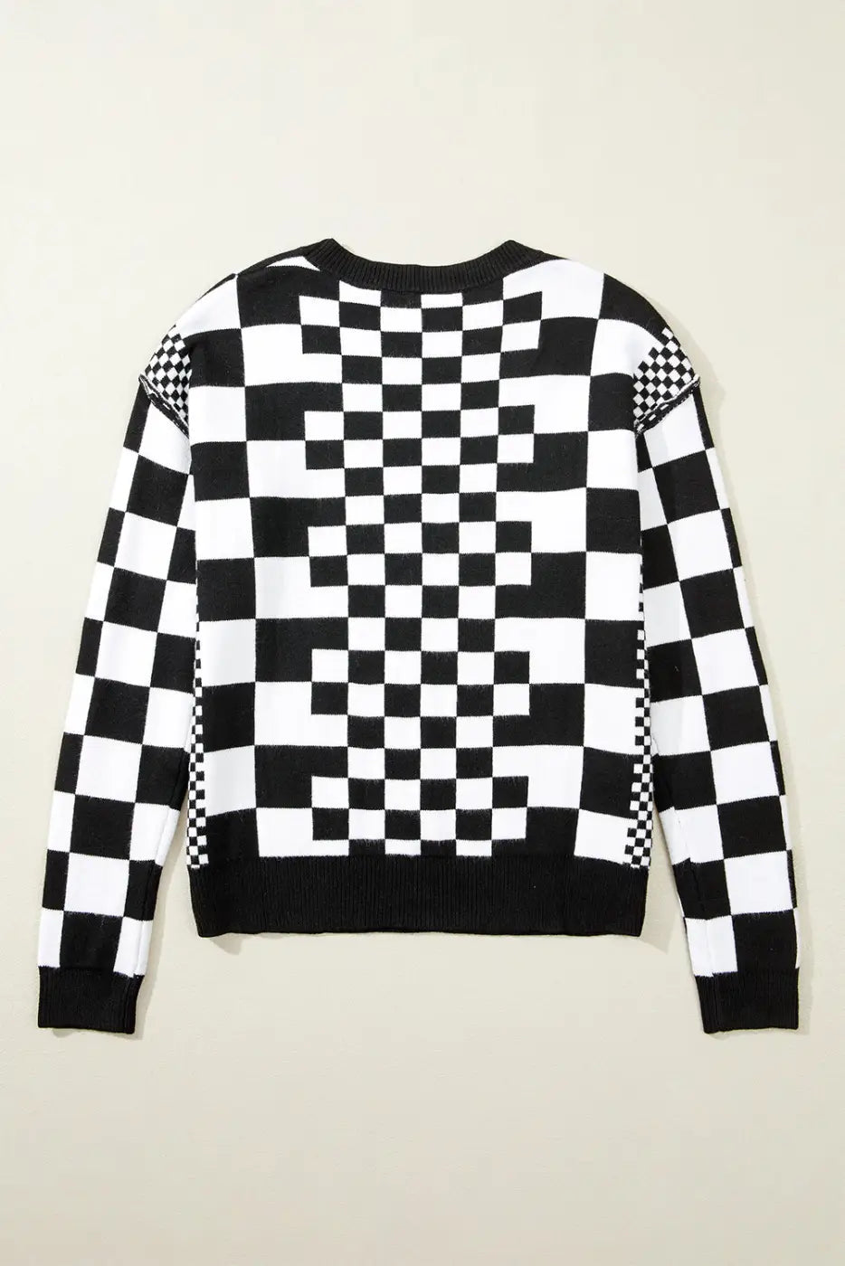 Smoky plaid soft knit jumper sweaters