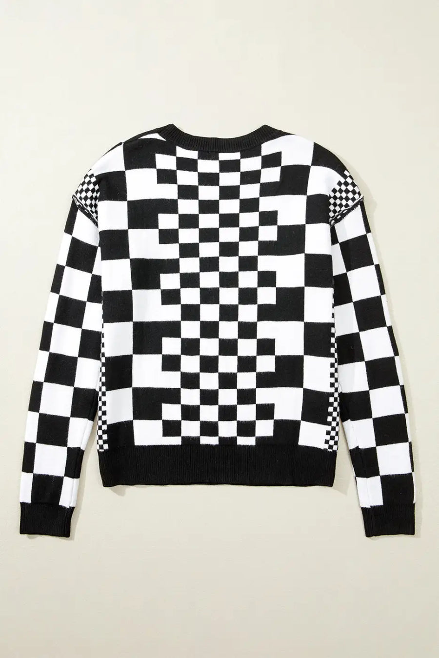 Smoky plaid soft knit jumper sweaters