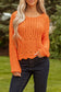 Carrot Crochet Scallop Edge Sweater