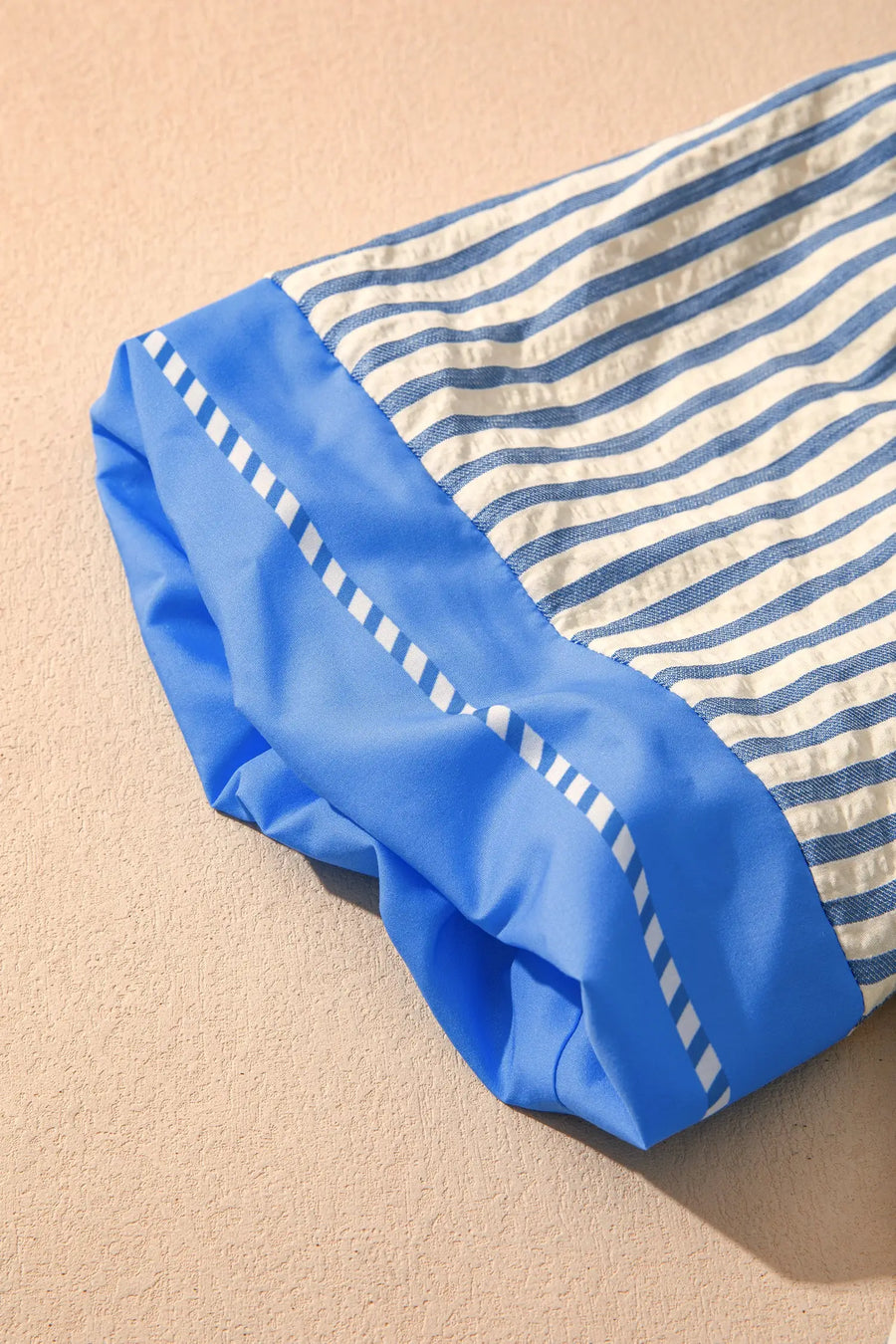 Sky blue stripe blouse — three-quarter view highlighting stripe pattern | Fashionfitz UK