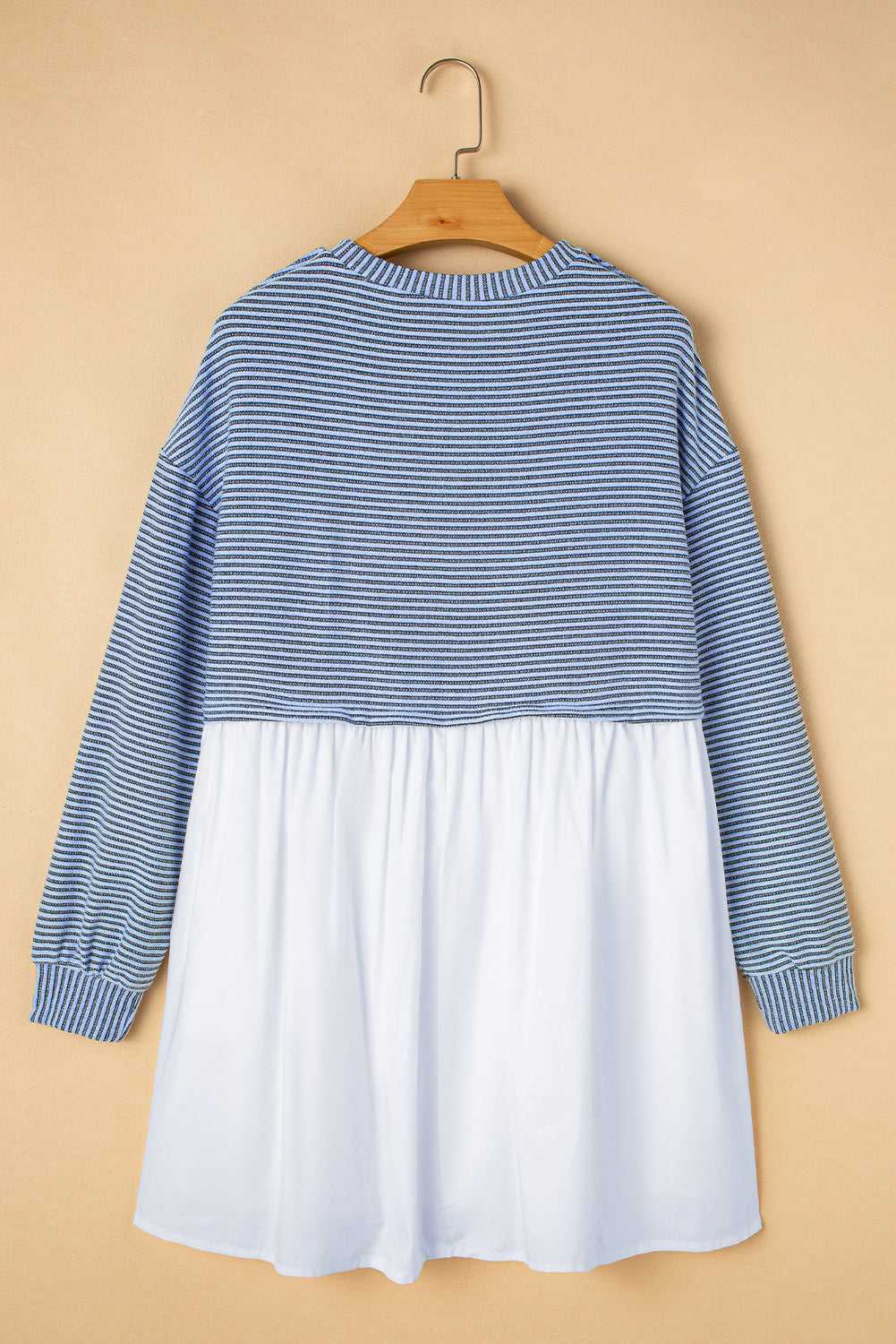 Cobalt Stripe Pleated Dress