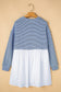 Cobalt Stripe Pleated Dress