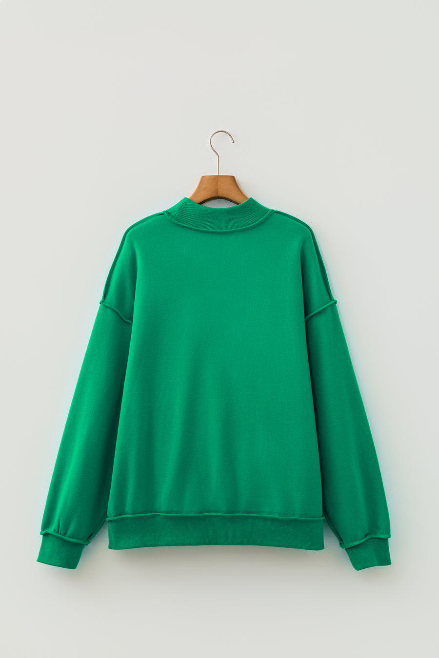 Drop Shoulder Reversible Mock Neck Sweatshirt Women UK