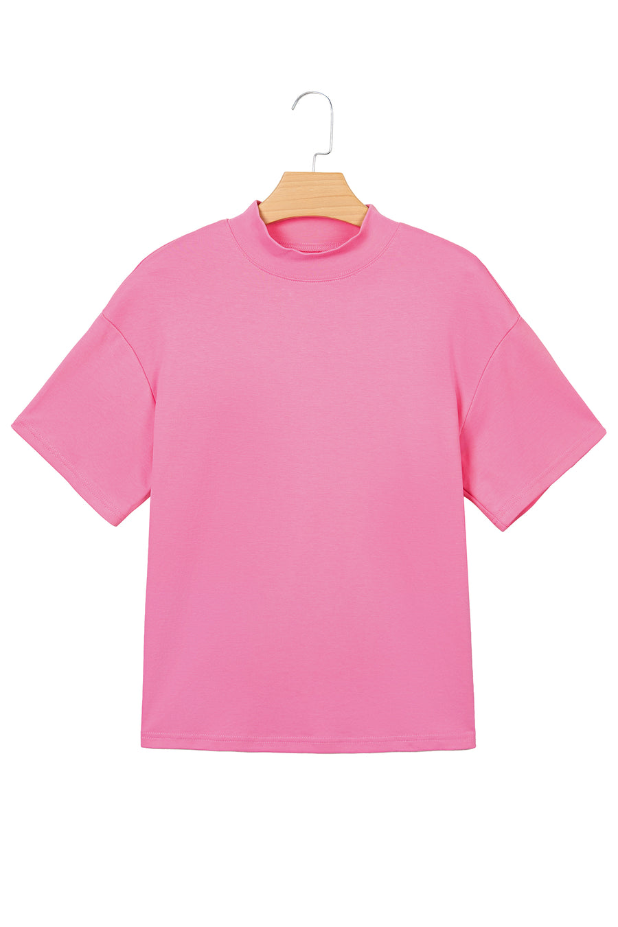 Solid Colour Oversized High Neck Tee Women UK