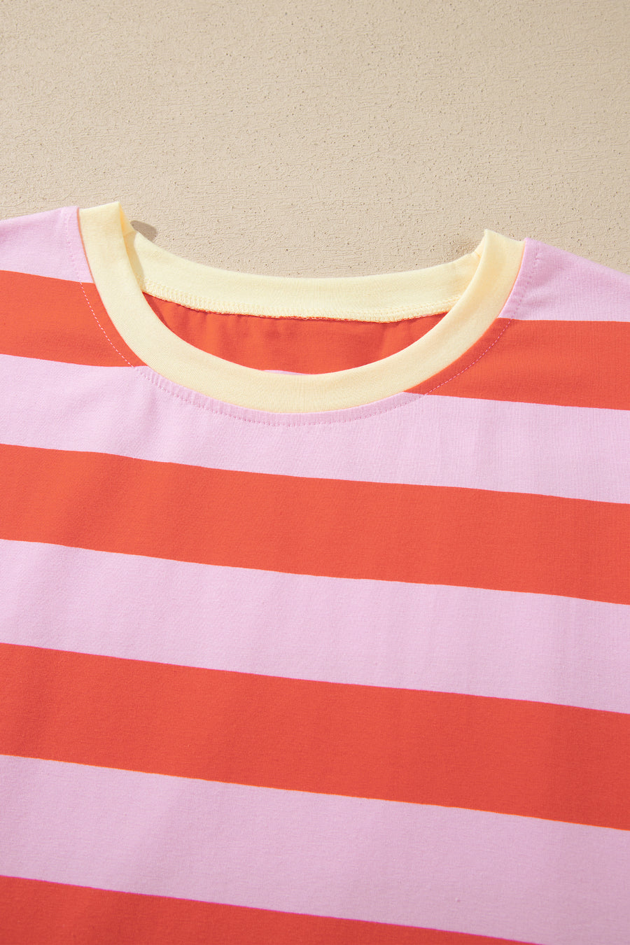 Stripe Cuffed Short Sleeve Pocketed Maxi Dress