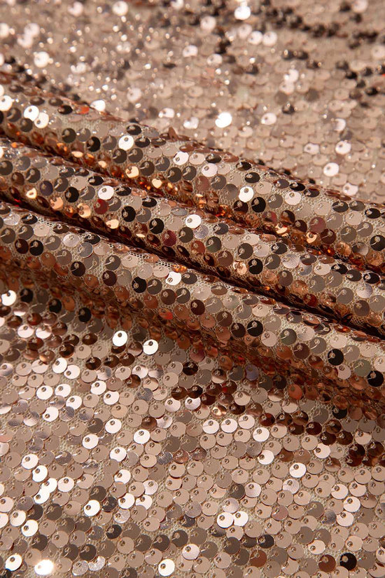 Glimmer Goddess Mini – Gold Sequin Cutout Dress