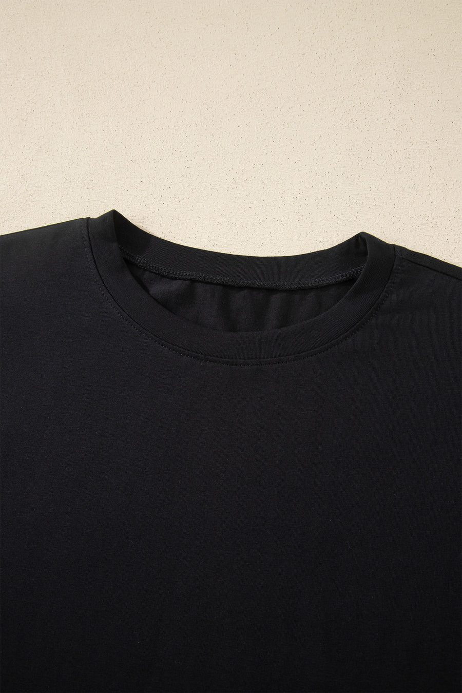 Varsity Stripe Crew Neck Short Sleeve Cotton T-Shirt — back view | Fashionfitz UK
