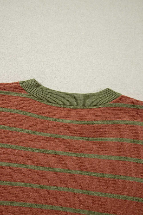 Stripe Hug Loose Fit Sweater