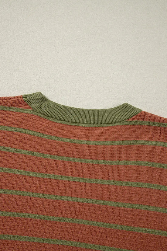 Stripe hug sweater - stylish loose fit | cozy design