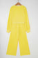 Back flat lay of yellow Drop Crop Wide-Leg Pants Set, showing full outfit design for relaxed and stylish loungewear.