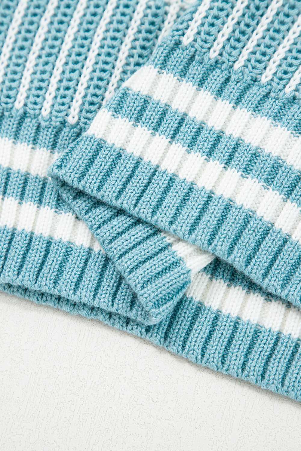 Loose Fit Striped Jumper – Two-Tone