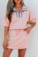 Blush Stripe Chic Skirt Set