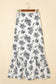 Boho Floral Split Maxi Skirt