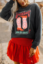 Carbon Grey Cowboy Queen Card Drop Shoulder Graphic Sweatshirt