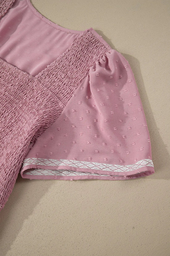 Curve swiss dot smocked midi dress dresses