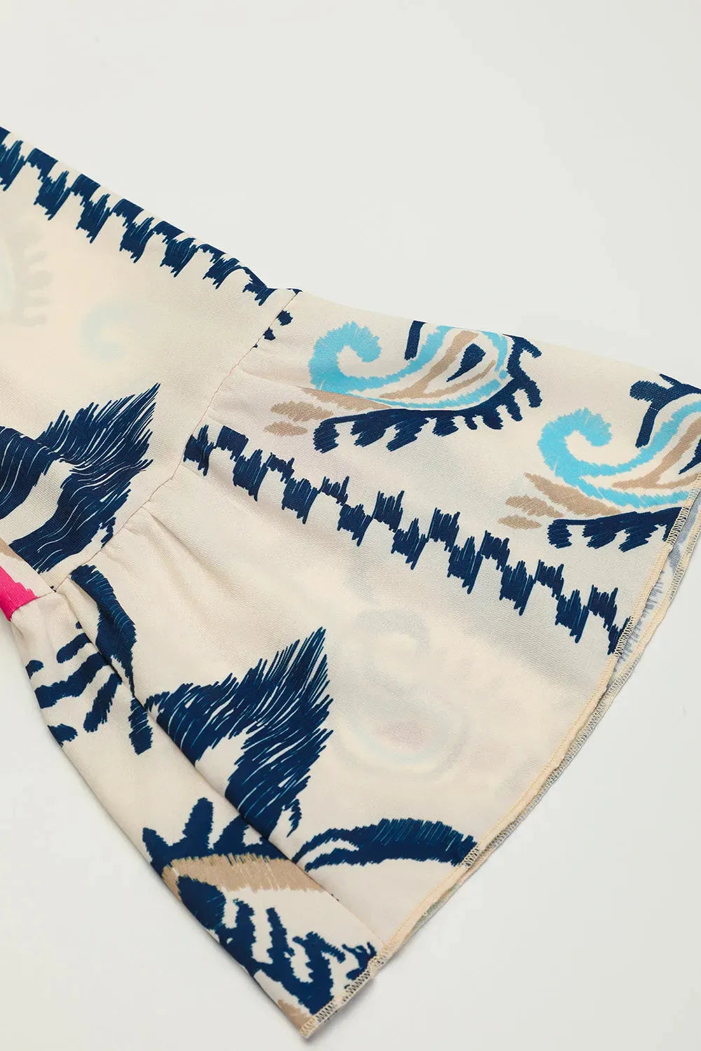 Tribal Print Bracelet Sleeve Buttoned Mini Dress - Fashionfitz