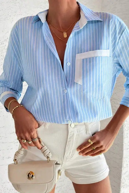 Fancy pocket stripe shirt