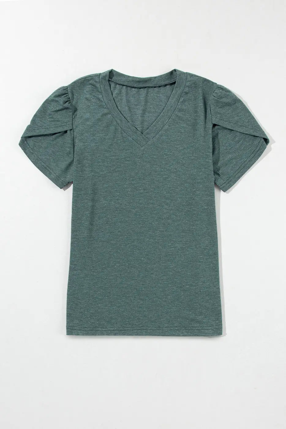 Petal sleeve v-neck t-shirt - t-shirts