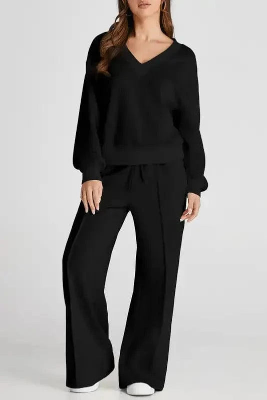 Activewear Sets Black / S / 50%Polyester+45%Viscose+5%Elastane SleekSilhouette  Athleisure Set