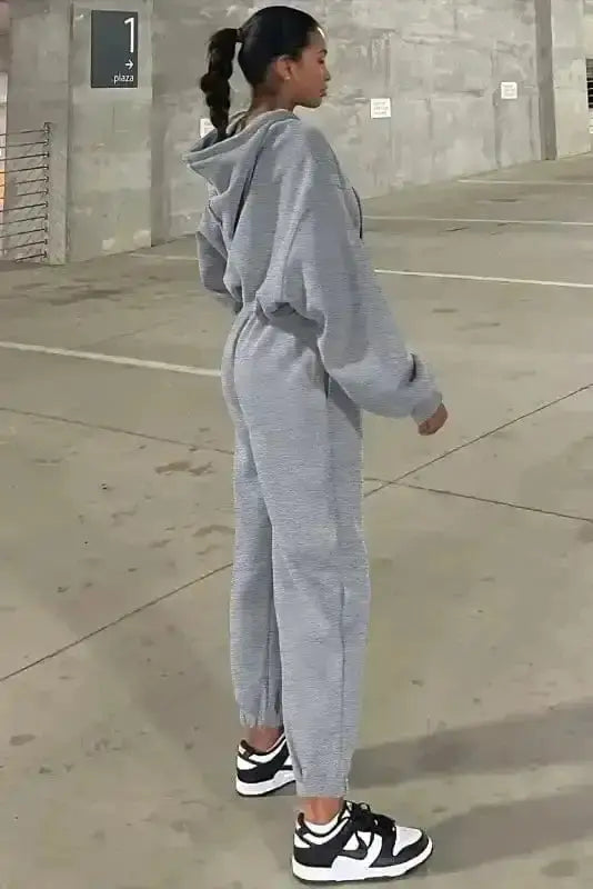 Hoodie and joggers activewear set back view — Fashionfitz UK