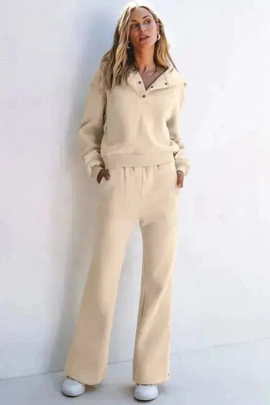 Activewear Sets Parchment / S / 50%Polyester+50%Cotton ActiveChic Urban Two-Piece