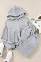 Activewear Sets Urban Chic: Exposed Seams Hoodie & Joggers Set