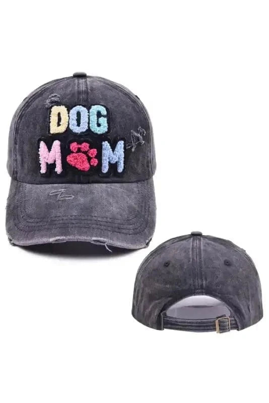 Baseball Caps Black / ONE SIZE / cotton Black DOG MAMA Baseball Cap