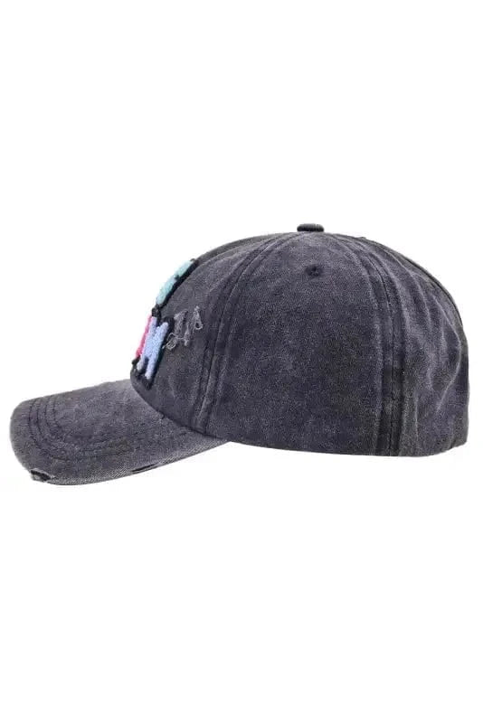 Baseball Caps Black / ONE SIZE / cotton Black DOG MAMA Baseball Cap