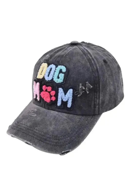 Baseball Caps Black / ONE SIZE / cotton Black DOG MAMA Baseball Cap